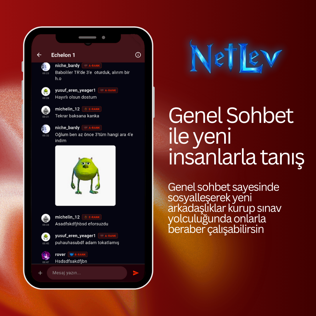 NetLev Sohbet Sistemi - Akran Öğrenmesi ve Sosyalleşme